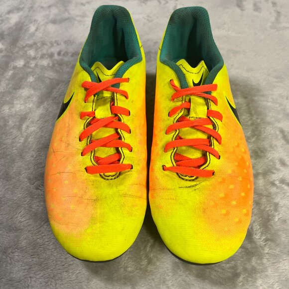 Nike Magista Ola 2 FG Youth Jr 4 Soccer Cleats Football Boots Volt Orange Yellow - Picture 3 of 9